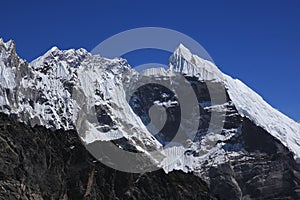 Mount Lobuche seen from Cho la pass