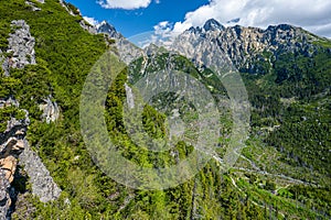 The Mount Lomnica. Spring landscape of the Tatra Mountains, Slovakia