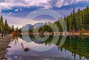Mount Lorette Ponds Sunrise Reflections photo