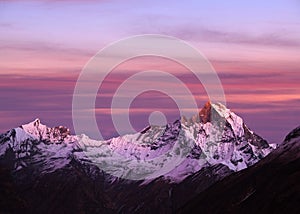 Mount Machapuchare view from Annapurna Base Camp, Nepal