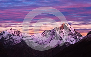 Mount Machapuchare, Nepal, Himalayas photo