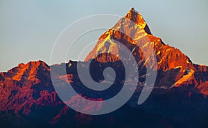 Mount Machhapuchhare, Annapurna area, Nepal himalayas