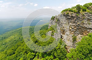 Mount Magazine cliff and rolling hills