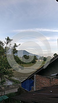 Mount marapi from bukittinggi