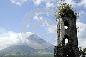 mount mayon volcano luzon philippines photo