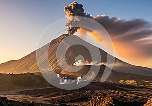 Mount Merapi, an active stratovolcano in