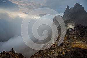 Mount Merapi is the most active volcano located on the border be