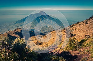 Mount Merbabu in morning