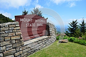 Mount Mitchell Entrance Sign