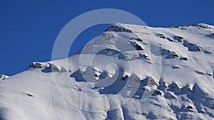 Mount Mittaghorn in winter