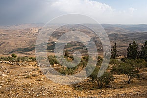 Mount Nebo Landscape with Khirbet al-Mukhayyat Village