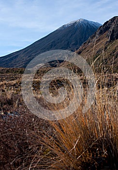 Mount Ngauruhoe / Mt. Doom as seen from the Tongariro Great Walk in the North Island in New Zealand