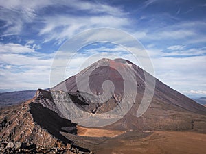 Mount Ngauruhoe Mt Doom on a sunny day, New Zealand