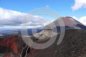 Mount Ngauruhoe and the red crater