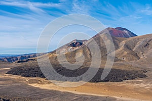 Mount Ngauruhoe at Tongariro national park in New Zealand