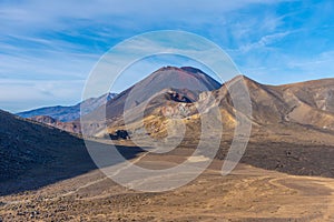 Mount Ngauruhoe at Tongariro national park in New Zealand