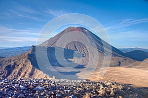 Mount Ngauruhoe at Tongariro national park in New Zealand