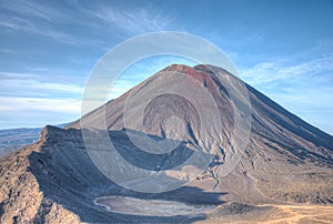 Mount Ngauruhoe at Tongariro national park in New Zealand