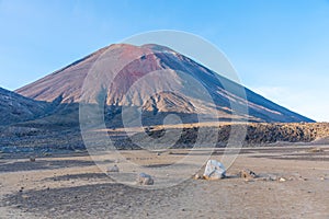 Mount Ngauruhoe at Tongariro national park in New Zealand