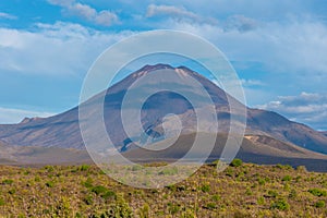 Mount Ngauruhoe at Tongariro national park in New Zealand