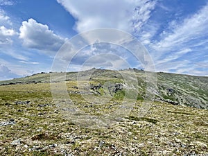 Mount Otorten 1234 meters in summer. Russia, Northern Urals