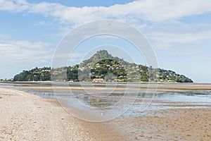 Mount Paku seen from Tairua town, Coromandel Peninsula, New Zealand