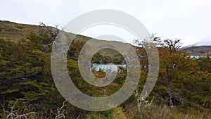 Mount Payne Grande, Nordenskjold Lake in Chile, Patagonia. View of Mount Payne Grande