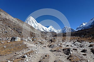 Mount Pumori, seen from Lobuche, Everest Base Camp trek, Nepal