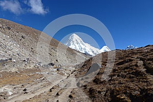 Mount Pumori, seen from Lobuche, Everest Base Camp trek, Nepal