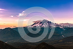 Mount Rainier stratovolcano
