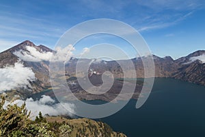 Mount Rinjani crater lake photo