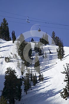 Mount Rose ski lift and slope