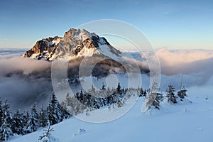 Mount Rozsutec at winter