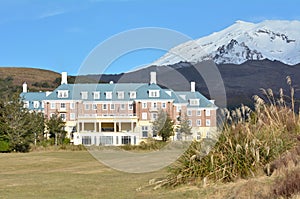 Mount Ruapehu and The Chateau in Tongariro National Park