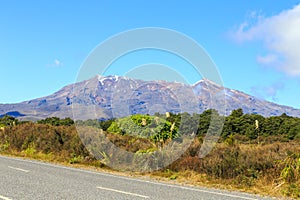 Mount Ruapehu volcano in New Zealand