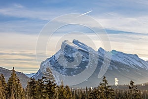 Mount Rundle Peak in Banff National Park Canada