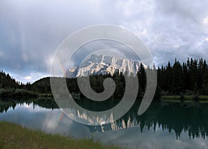 Mount Rundle Rainbow photo