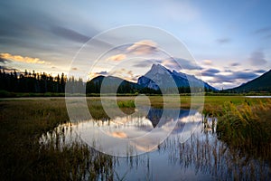 Mount Rundle in sunset light