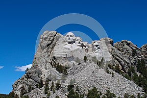 Mount Rushmore on a clear summer day
