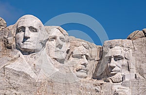 Mount Rushmore closeup photo