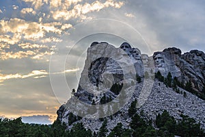 Mount Rushmore in the evening light