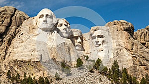 Mount Rushmore Landscape and Blue Sky