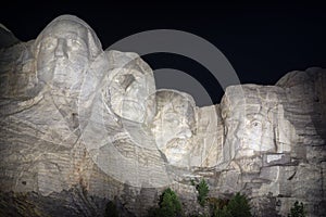 Mount Rushmore at Night