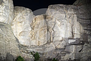 Mount Rushmore at Night