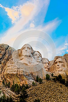 Mount Rushmore sunset colors