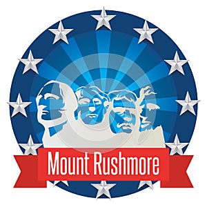 Mount Rushmore. Vector illustration decorative design