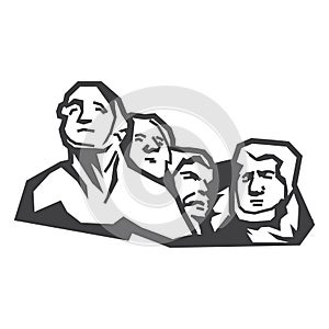 mount rushmore. Vector illustration decorative design