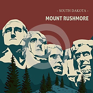mount rushmore. Vector illustration decorative design