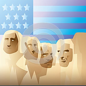 mount rushmore. Vector illustration decorative design