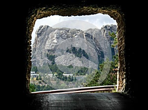 Mount Rushmore Viewed through tunnel